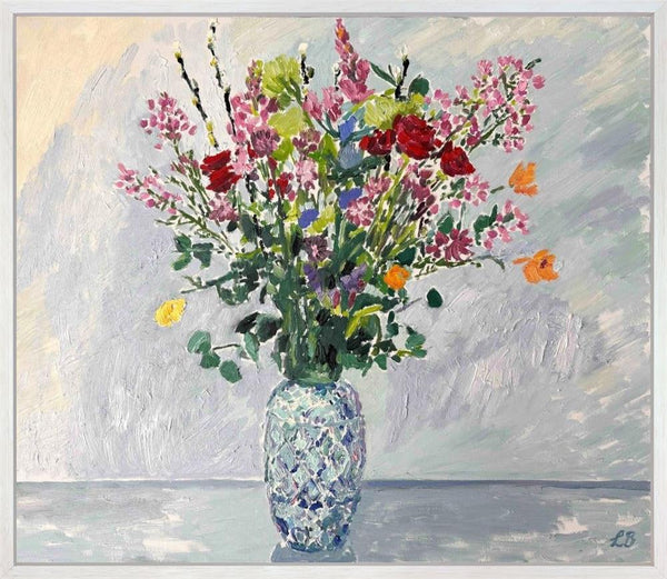 Mixed Flowers In Blue - Leila Barton - Watergate Contemporary