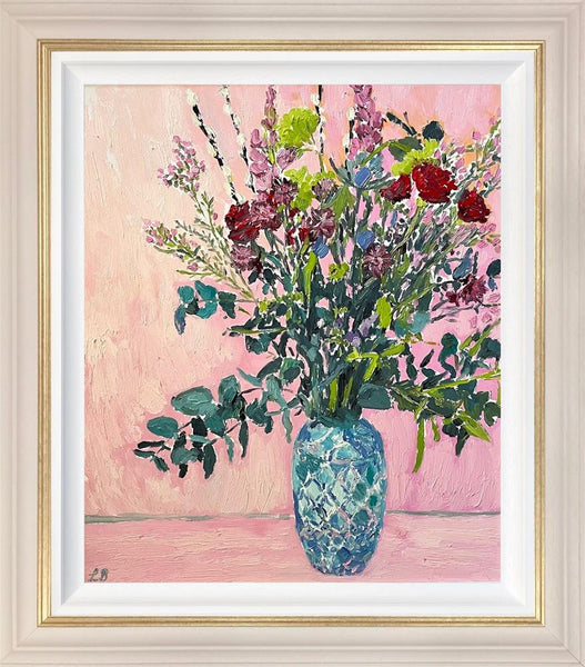 Mixed Flowers On Pink - Leila Barton - Watergate Contemporary