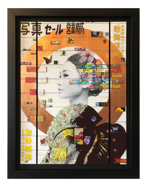 Porcelain Byobu in Layers in Champagne Gold Leaf by Gareth Tristan Evans - Gareth Tristan Evans - Watergate Contemporary