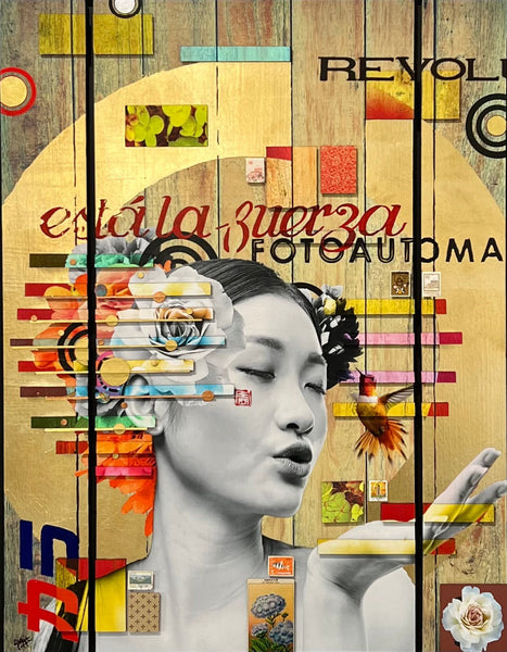 Sparks Fly Byobu in Layers in Gold Leaf by Gareth Tristan Evans - Gareth Tristan Evans - Watergate Contemporary