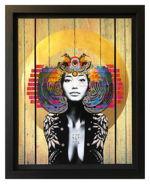 Sphinx Byobu in Layers in Gold Leaf by Gareth Tristan Evans - Gareth Tristan Evans - Watergate Contemporary