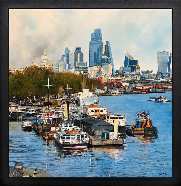 The City Of London From Temple Pier - Paul McIntyre - Watergate Contemporary