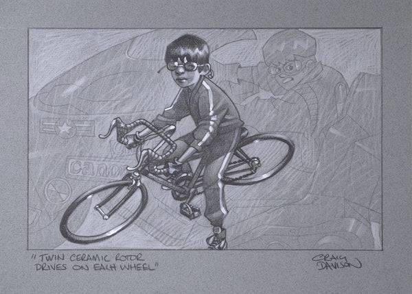 Two Ceramic Rotor Drives on Each Wheel by Craig Davison (Sketch Edition) - Craig Davison - Watergate Contemporary