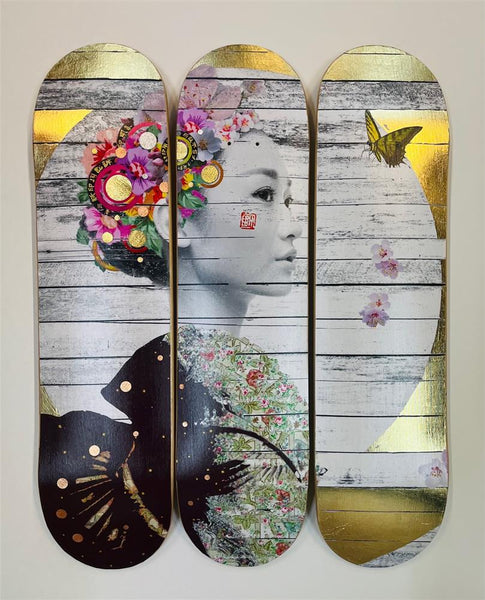 Porcelain Skate Deck - Gold Leaf - The Trunk Of Funk - Watergate Contemporary