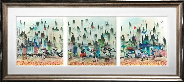 Slip Sliding Away 2 - Triptych - Sue Howells RWS - Watergate Contemporary